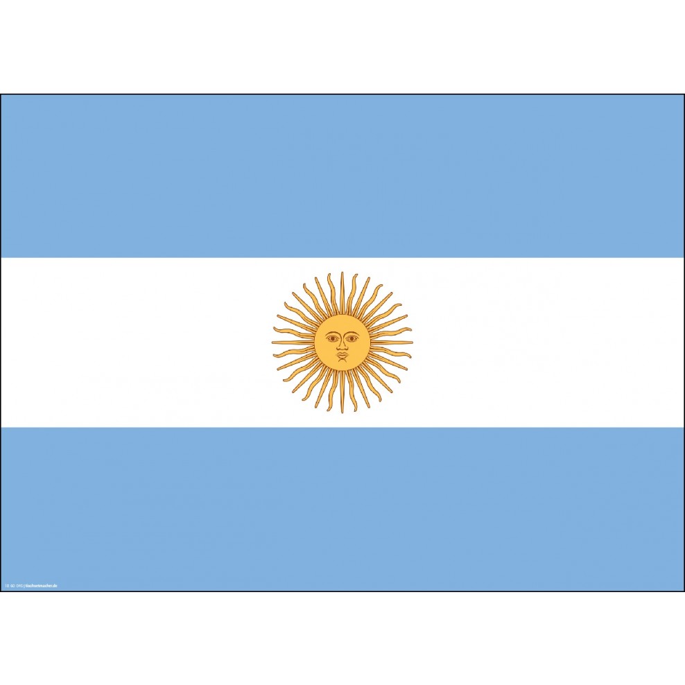 Tischset | Platzset - Papier aus FLAGGE ARGENTINIEN 
