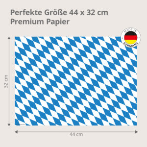 Bayern-Rauten – klassisches blau-weiß Muster – Papiertischsets Großpackung – Bild 3