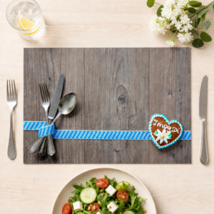 Bayerisch - Fest-Gedeck mit Lebkuchenherz - Tischset Papier – Bild 1