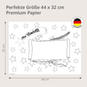 Wunschzettel – weihnachtliches Ausmal-Tischset - Tischset Papier – Bild 3
