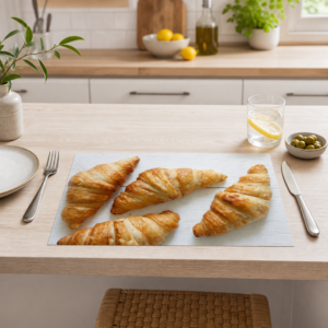Croissants – Goldbraune Butterhörnchen - Tischset Papier – Bild 2