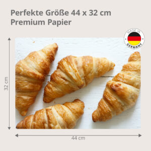 Croissants – Goldbraune Butterhörnchen - Tischset Papier – Bild 3