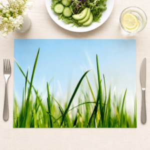 Frisches Gras – Frühlingswiese im Gegenlicht - Tischset Papier – Bild 1