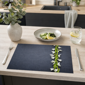 Schneeglöckchen – elegante Reihe auf Schiefer – Papiertischsets Großpackung – Bild 2