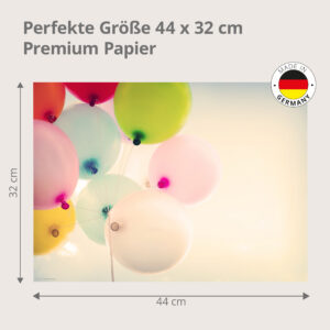 Luftballons – bunte Ballons im Sommerlicht - Tischset Papier – Bild 3