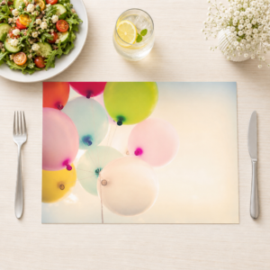 Luftballons – bunte Ballons im Sommerlicht - Tischset Papier – Bild 1