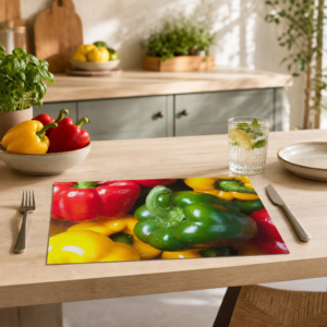 Paprika – frische bunte Schoten - Tischset Papier – Bild 2