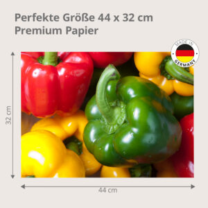 Paprika – frische bunte Schoten - Tischset Papier – Bild 3