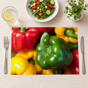 Paprika – frische bunte Schoten - Tischset Papier – Bild 1