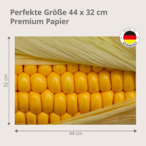Mais – goldgelbe Körner - Tischset Papier – Bild 3