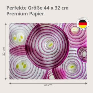 Gemüse – rote Zwiebelscheiben von oben - Tischset Papier – Bild 3