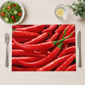 Gemüse – rote Chilischoten - Tischset Papier – Bild 1