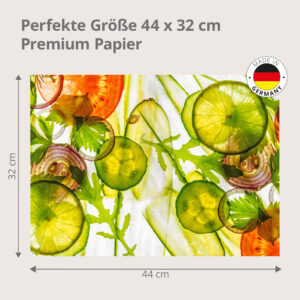 Gemüse - Gemüsescheiben durchleuchtet - Tischset Papier – Bild 3