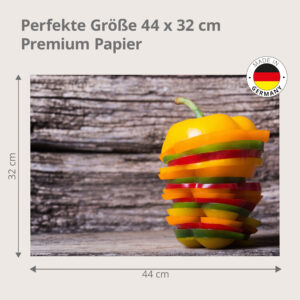 Gemüse - bunter Paprika-Turm Scheiben - Tischset Papier – Bild 3