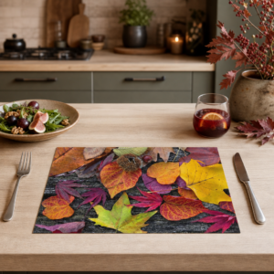 Herbst – farbenprächtiger Blätterteppich – Papiertischsets Großpackung – Bild 2