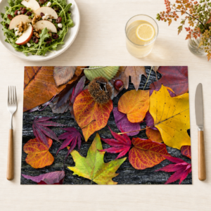 Herbst – farbenprächtiger Blätterteppich – Papiertischsets Großpackung – Bild 1
