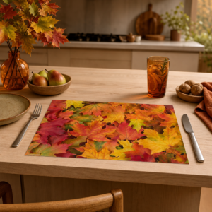 Herbst – leuchtender Ahornblätter-Teppich - Tischset Papier – Bild 2