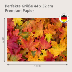 Herbst – leuchtender Ahornblätter-Teppich - Tischset Papier – Bild 3