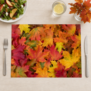 Herbst – leuchtender Ahornblätter-Teppich - Tischset Papier – Bild 1