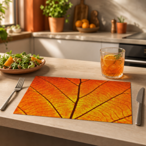 Herbst – leuchtendes Blattadern - Tischset Papier – Bild 2