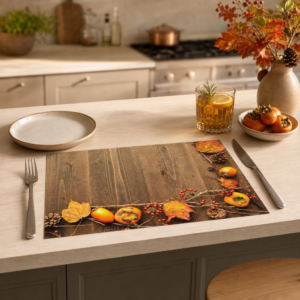 Herbst – Herbststimmung Kakis und Beeren - Tischset Papier – Bild 2