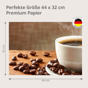 Dampfende Tasse mit Bohnen - Tischset Papier – Bild 3