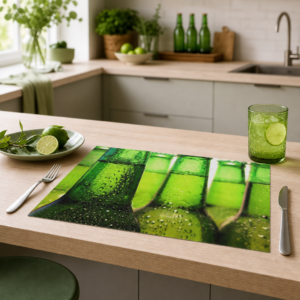 Eiskalte grüne Bierflaschen - Tischset Papier – Bild 2
