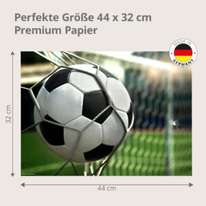 Fußball – Ball im Tor - Tischset Papier – Bild 3
