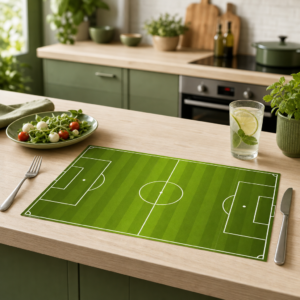 Fußball – Spielfeld von oben - Tischset Papier – Bild 2