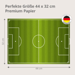 Fußball – Spielfeld von oben - Tischset Papier – Bild 3