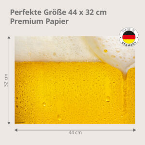 Kaltes Bierglas - Tischset Papier – Bild 3