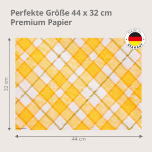 Muster – gelb-weißes Karo - Tischset Papier – Bild 3