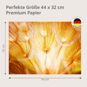 Goldene Pusteblumen-Schirmchen - Tischset Papier – Bild 3