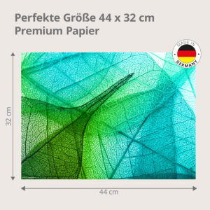 Transparente Blätter in Grün - Tischset Papier – Bild 3