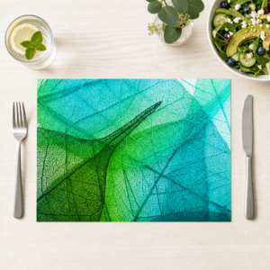 Transparente Blätter in Grün - Tischset Papier – Bild 1