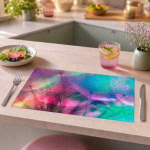 Pusteblume in Regenbogenfarben - Tischset Papier – Bild 2