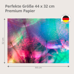 Pusteblume in Regenbogenfarben - Tischset Papier – Bild 3