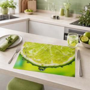 Limette mit Tropfen - Tischset Papier – Bild 2