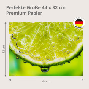 Limette mit Tropfen - Tischset Papier – Bild 3