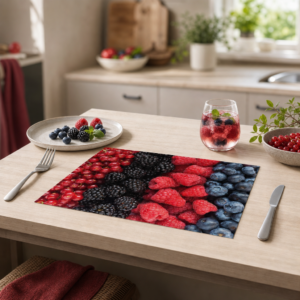 Vier Beeren Streifen - Tischset Papier – Bild 2