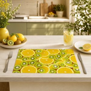 Orangen und Kiwischeiben - Tischset Papier – Bild 2