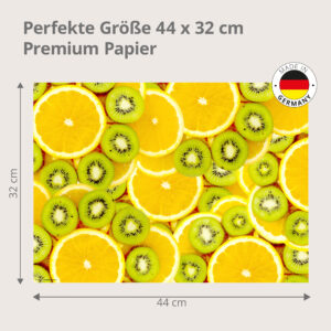 Orangen und Kiwischeiben - Tischset Papier – Bild 3