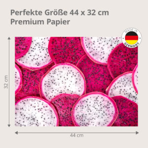 Drachenfrucht-Scheiben - Tischset Papier – Bild 3