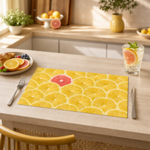 Zitronenscheiben mit Grapefruit - Tischset Papier – Bild 2