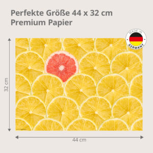 Zitronenscheiben mit Grapefruit - Tischset Papier – Bild 3