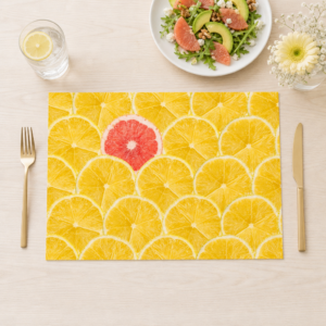 Zitronenscheiben mit Grapefruit - Tischset Papier – Bild 1