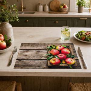 Herbststimmung mit Apfelkiste - Tischset Papier – Bild 2