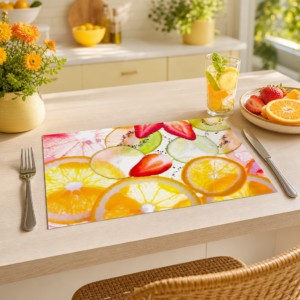 Bunte Fruchtscheiben - Tischset Papier – Bild 2