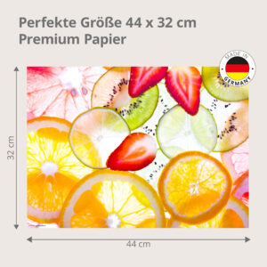 Bunte Fruchtscheiben - Tischset Papier – Bild 3