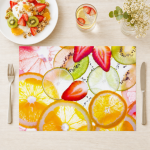 Bunte Fruchtscheiben - Tischset Papier – Bild 1